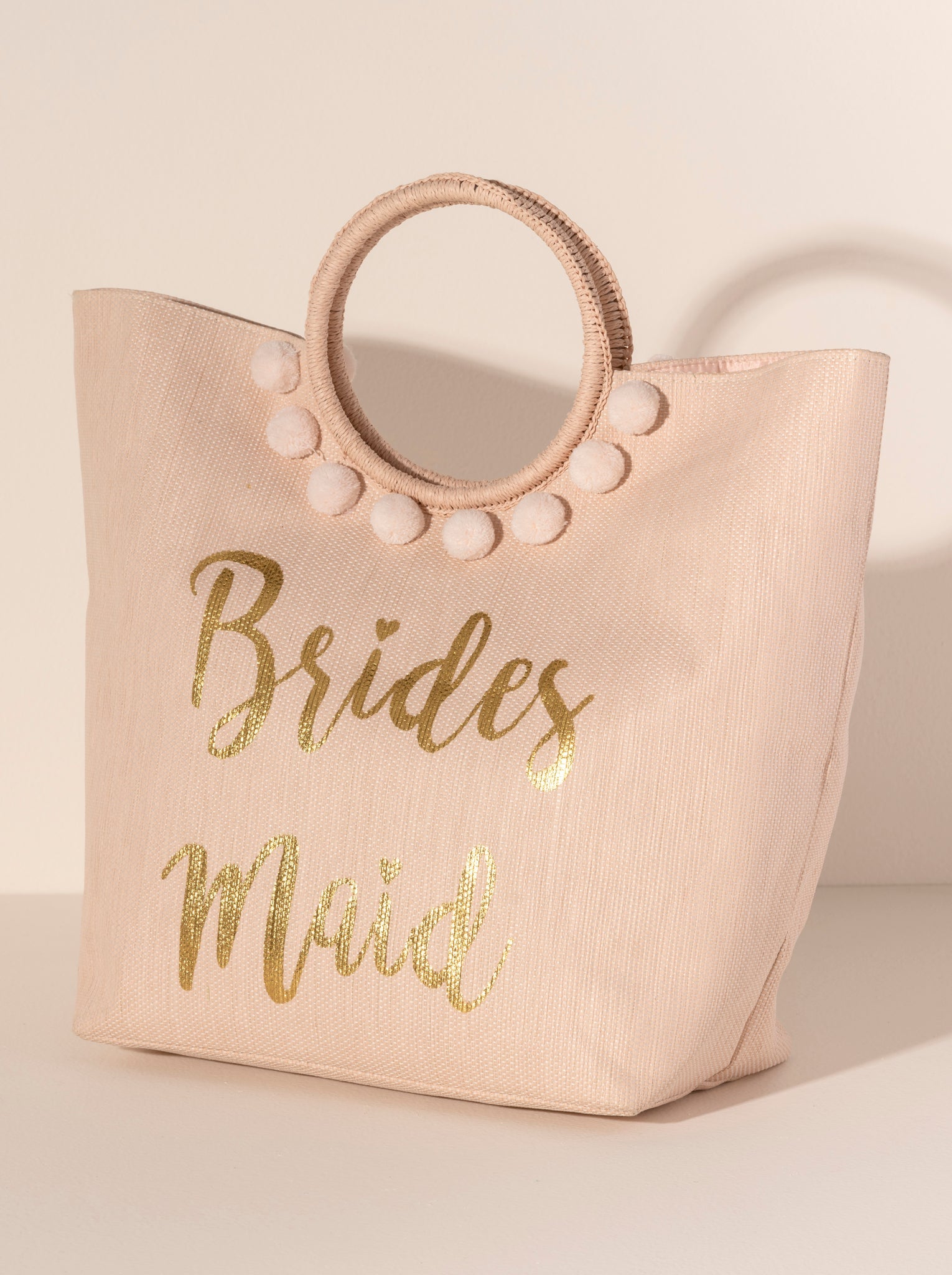 Mia "Bridesmaid" Bridal Tote, Blush - FINAL SALE ONLY