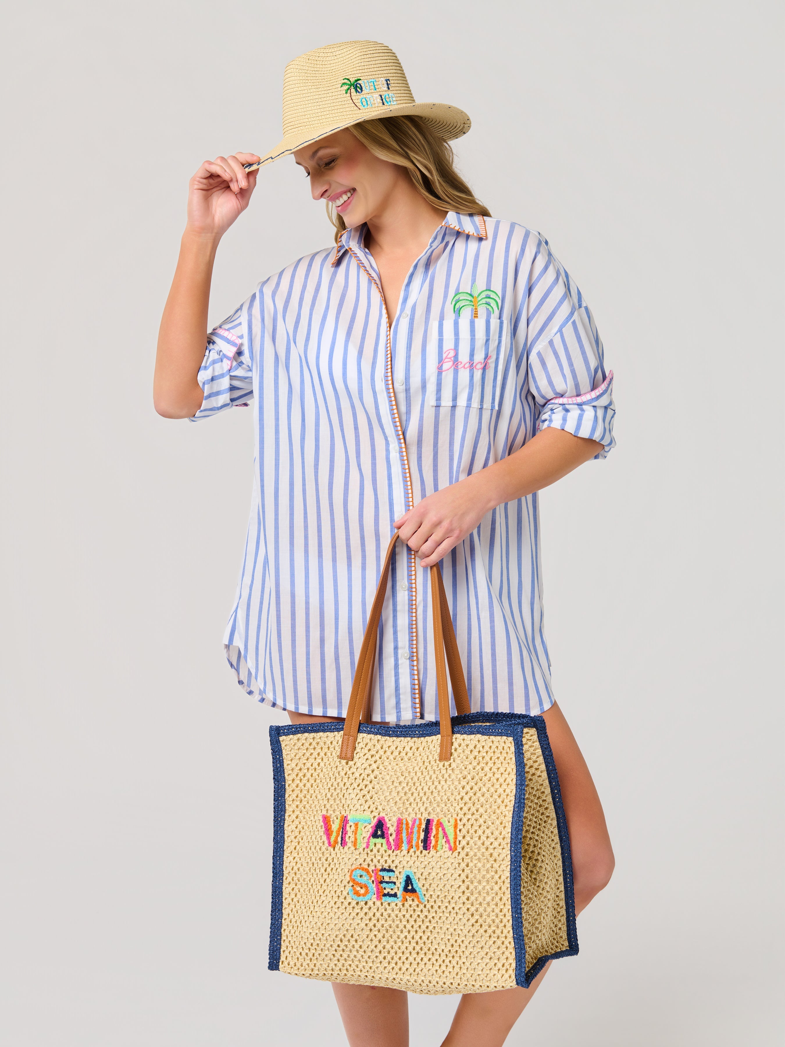 "Vitamin Sea" Tote, Natural