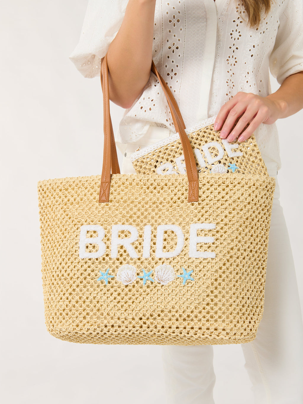"Bride" Shell Tote, Natural