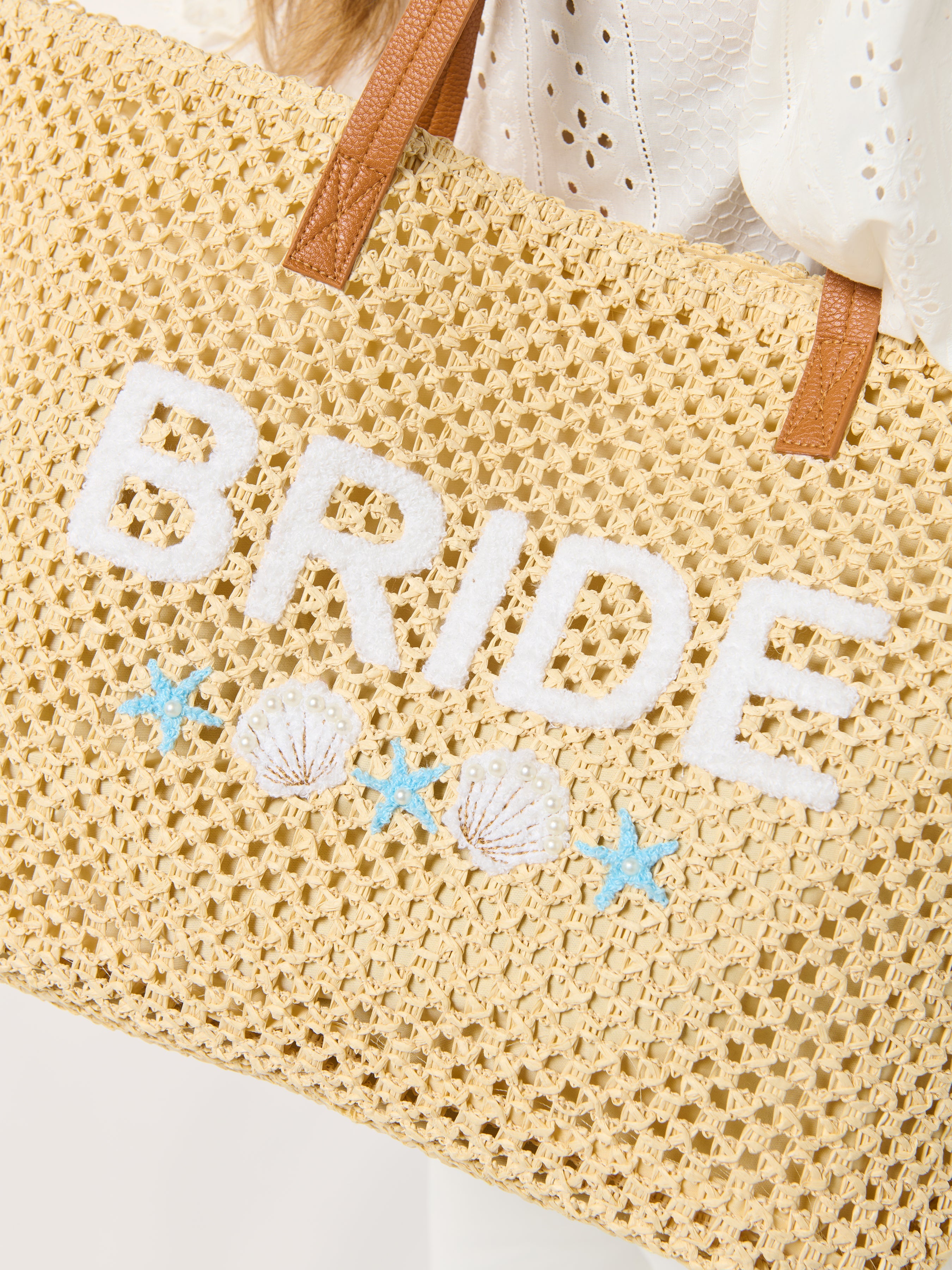 "Bride" Shell Tote, Natural