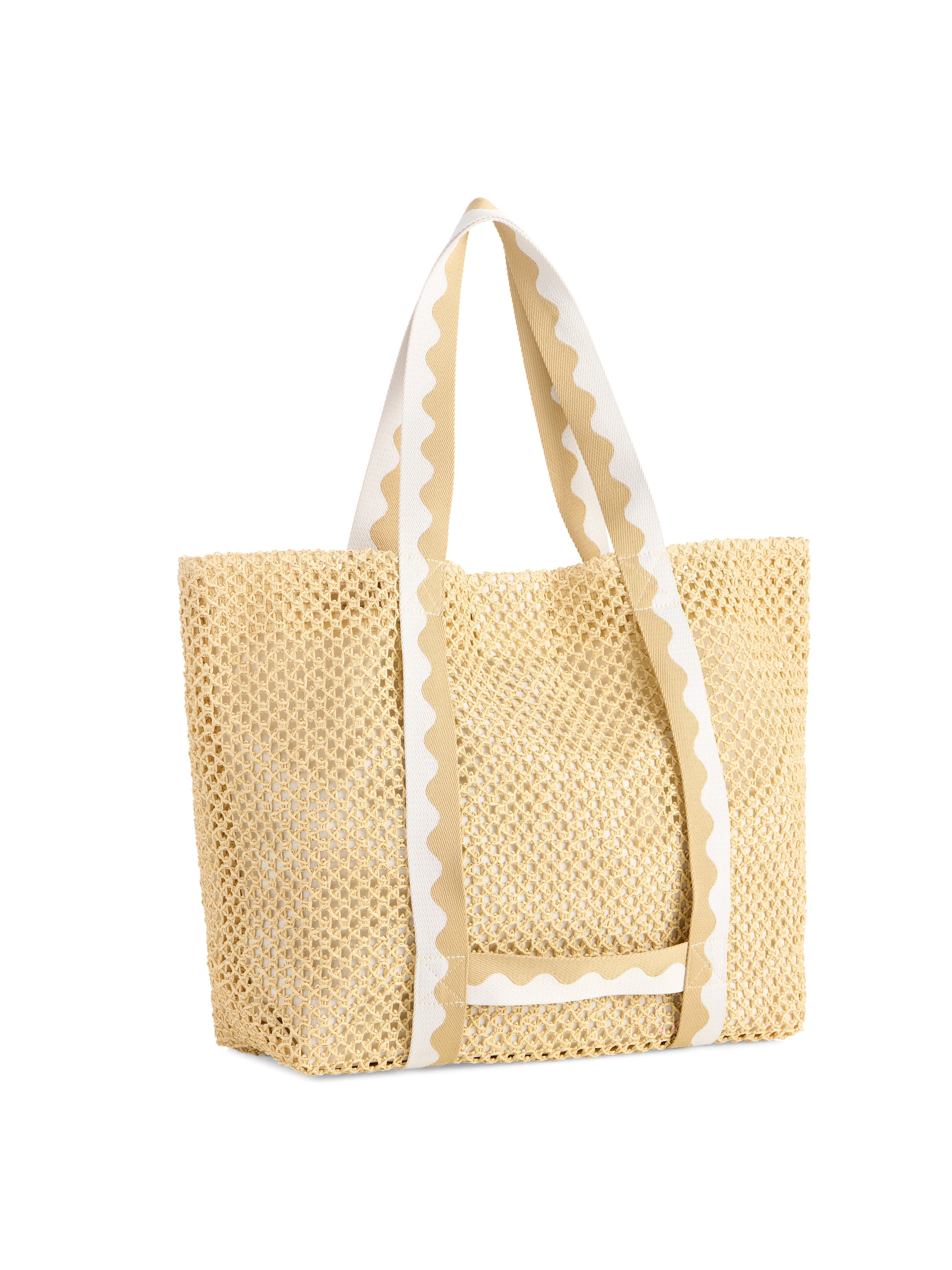 "Bride" Hat and Tote Set, Natural