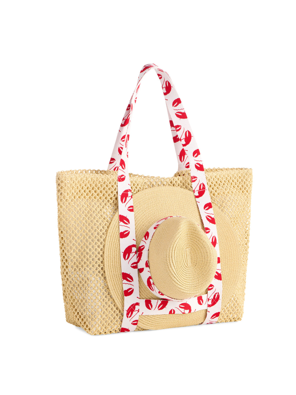 Claudia Tote and Hat Set, Red