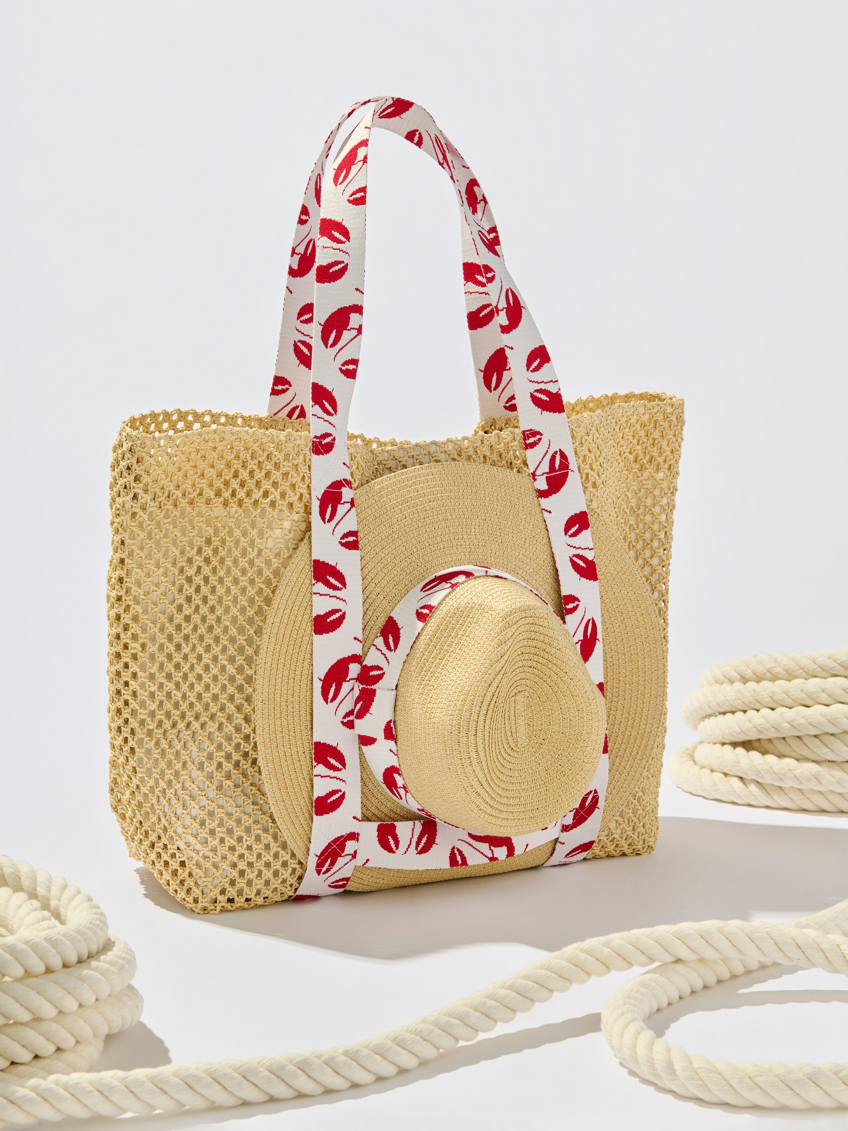 Claudia Tote and Hat Set, Red