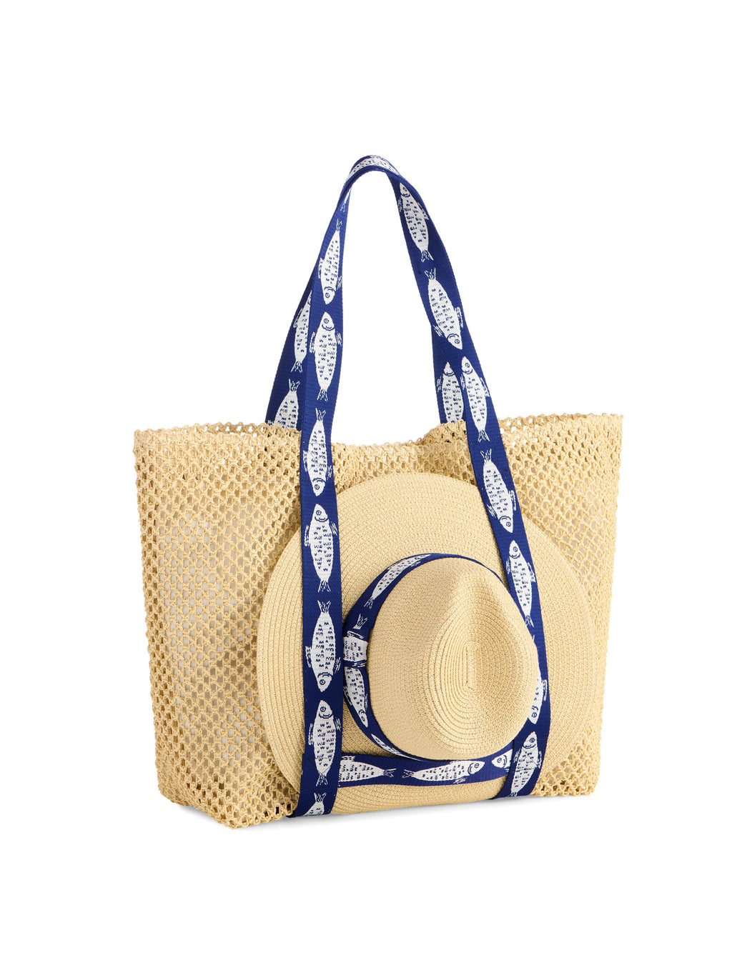 Fisher Tote and Hat Set, Navy