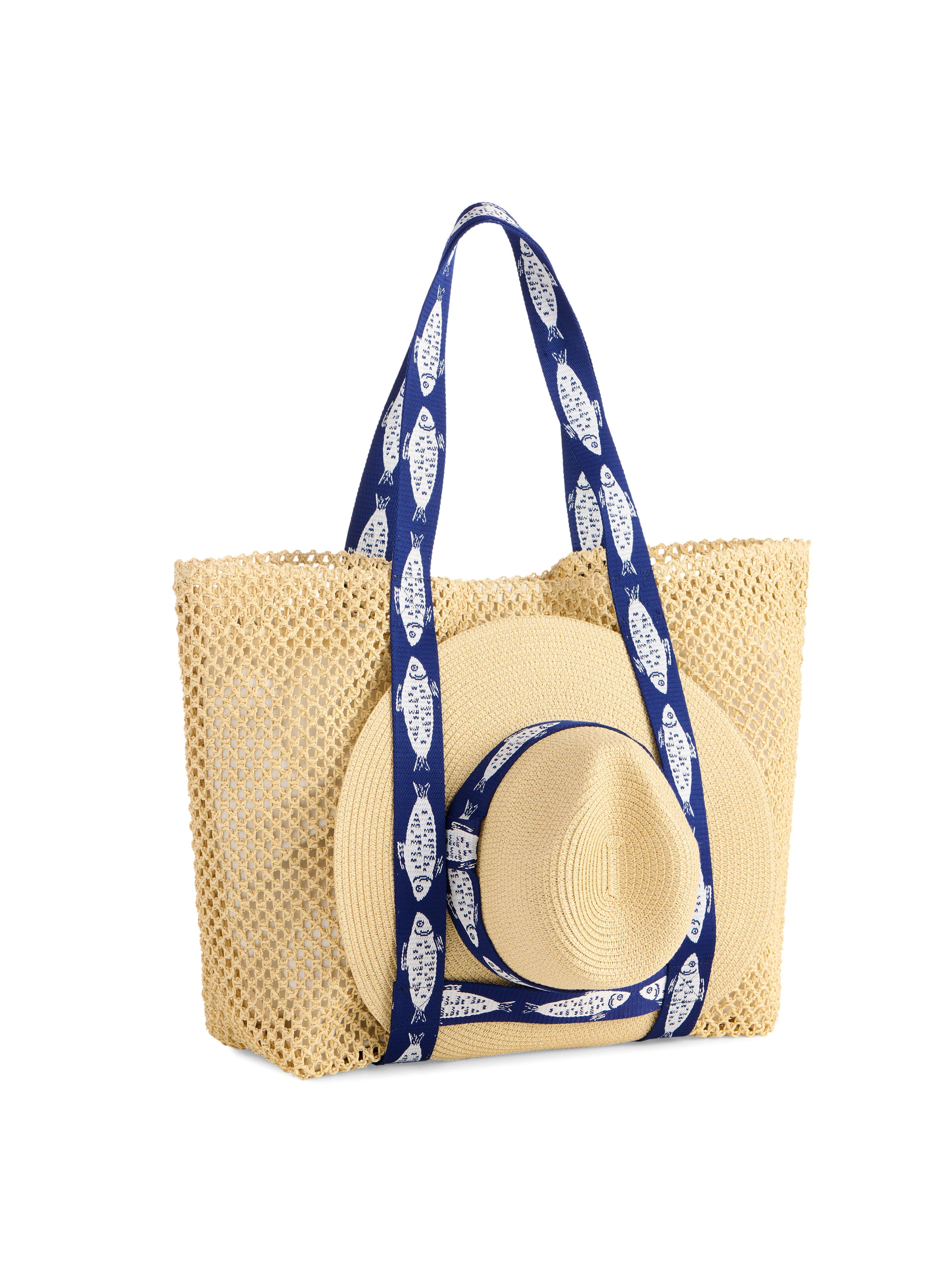 Fisher Tote and Hat Set, Navy
