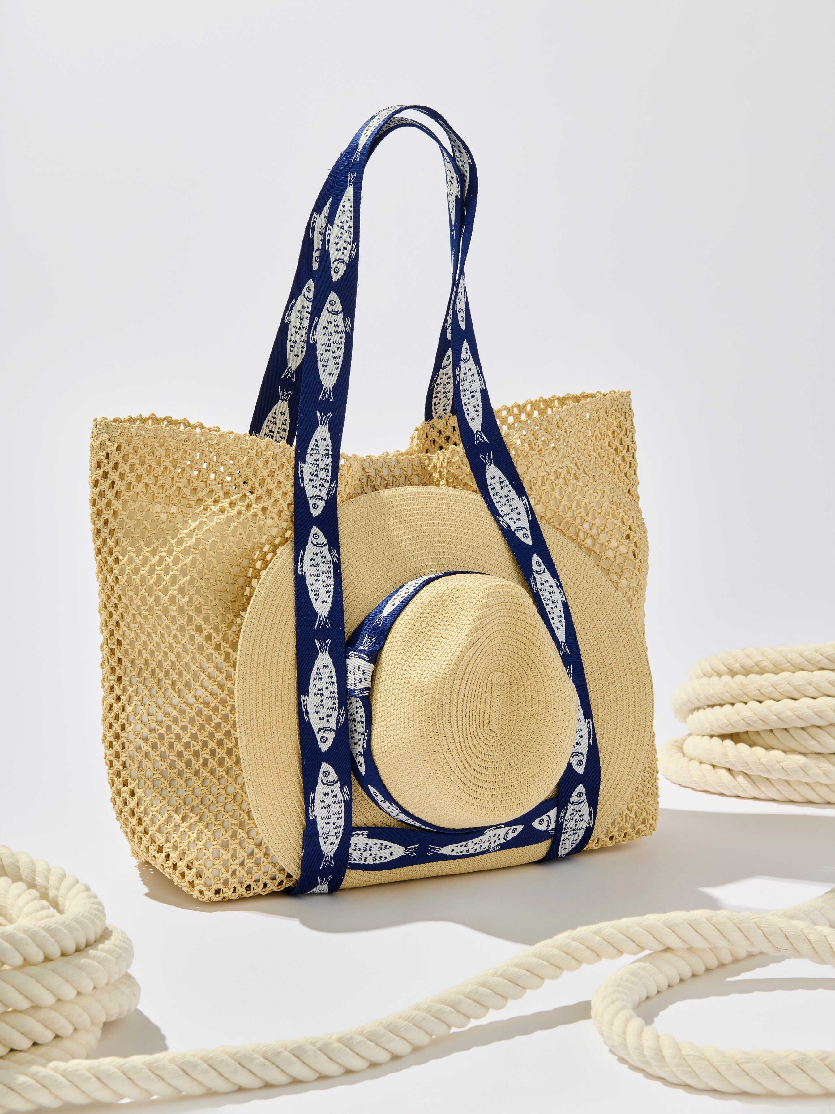 Fisher Tote and Hat Set, Navy