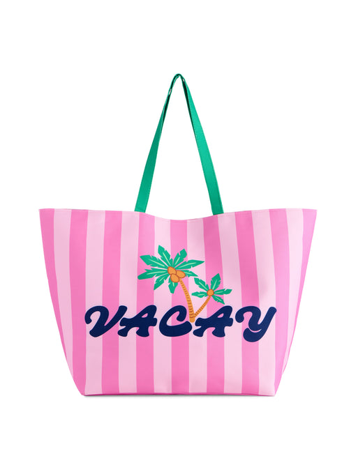 "Vacay" Carryall Tote, Pink