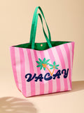 "Vacay" Carryall Tote, Pink