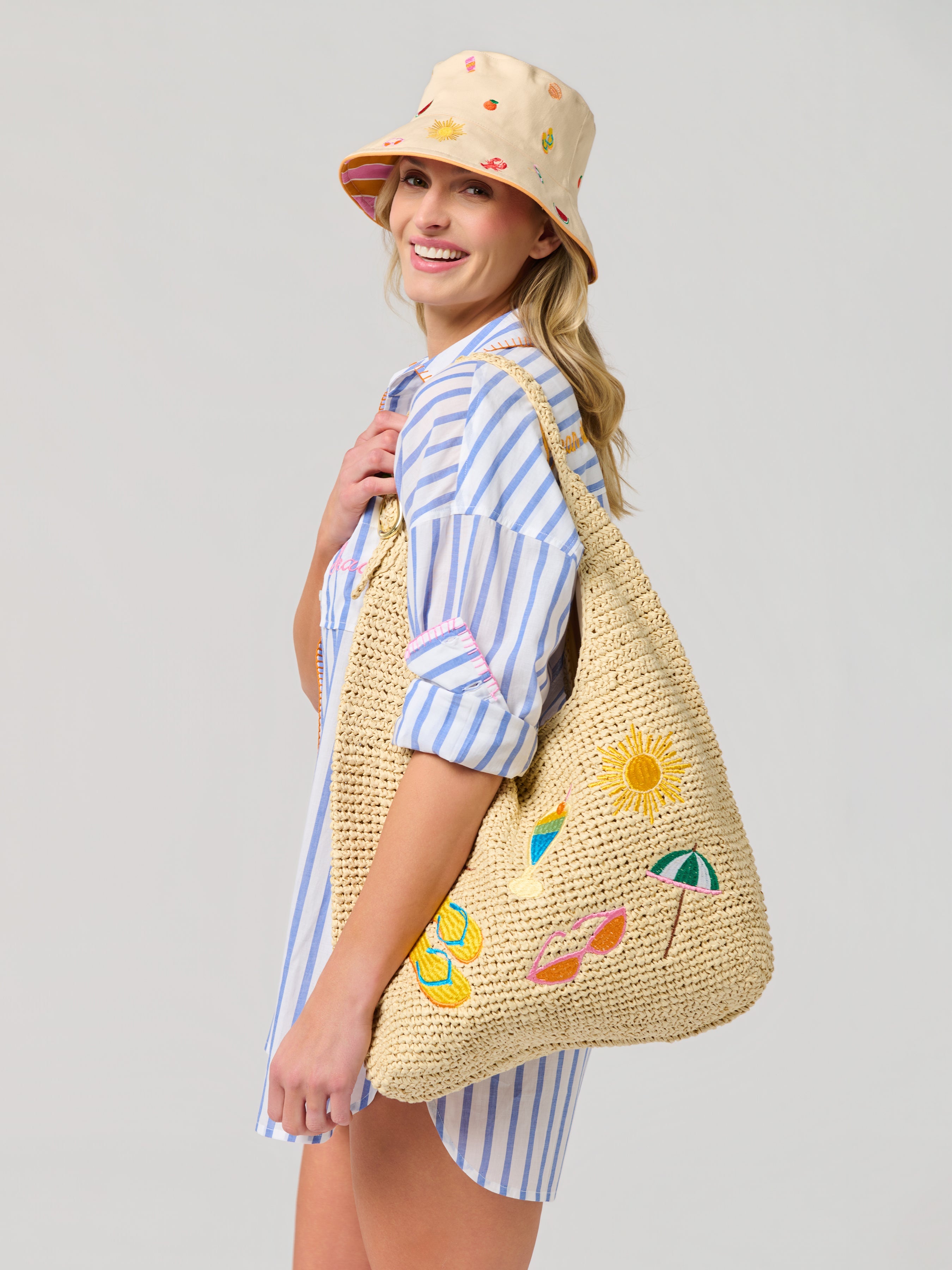 Cabana Slouchy Tote, Natural
