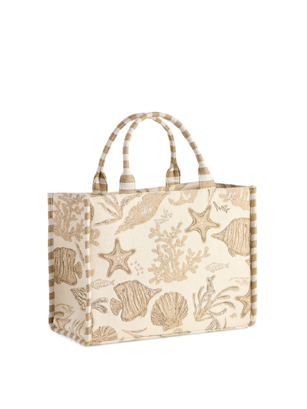 Coastal Jacquard Tote, Beige