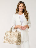 Coastal Jacquard Tote, Beige