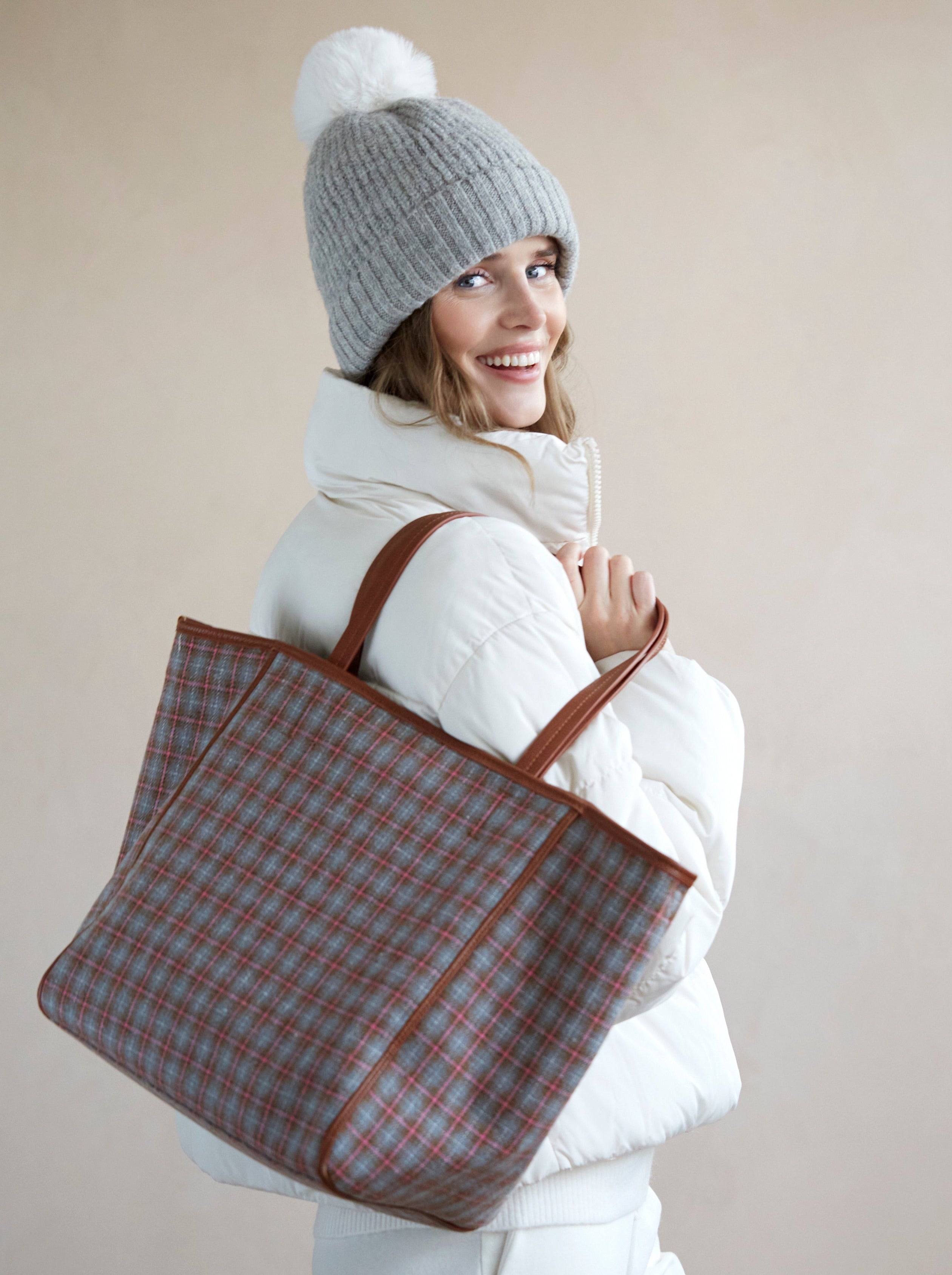 Vale Plaid Tote, Multi - FINAL SALE ONLY