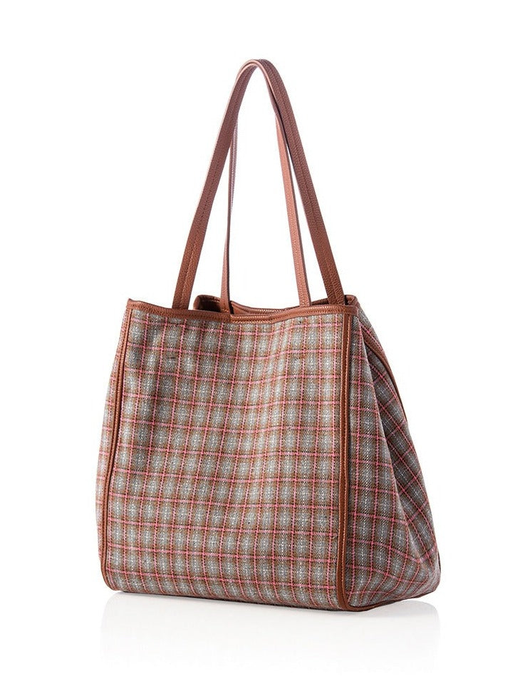 Vale Plaid Tote, Multi - FINAL SALE ONLY