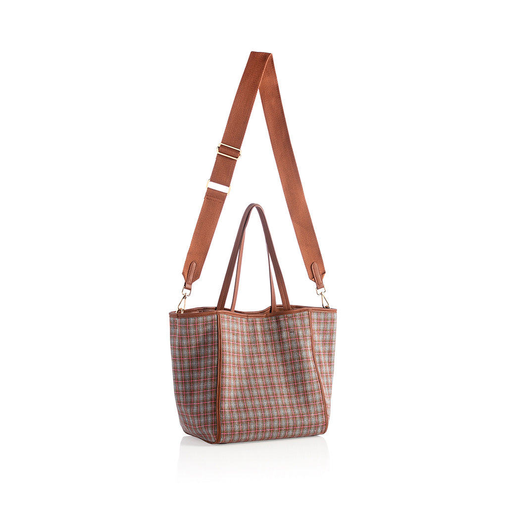 Vale Plaid Tote, Multi - FINAL SALE ONLY