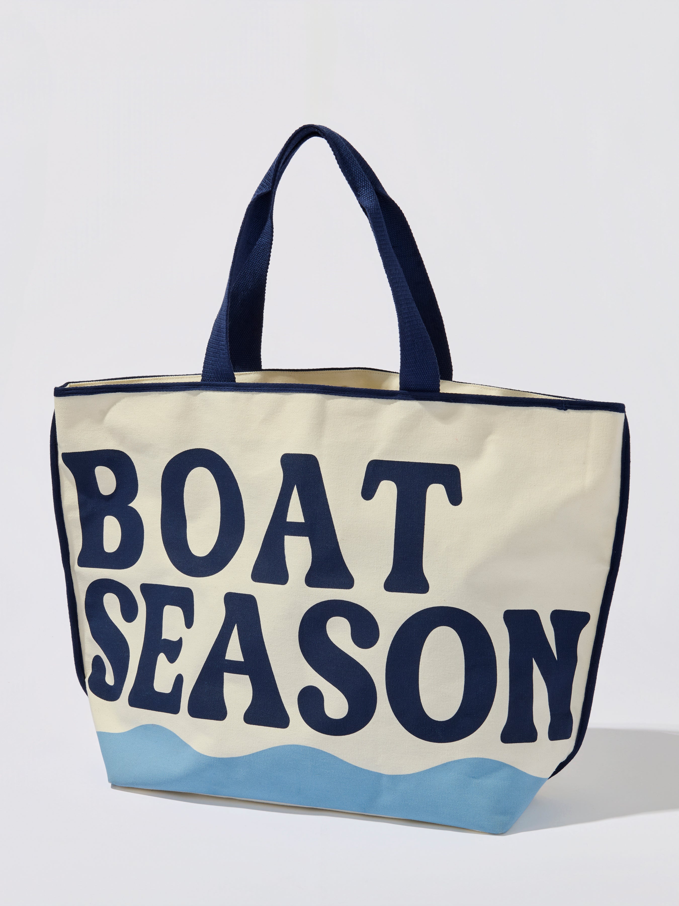 "Boat Season" Tote, Ivory
