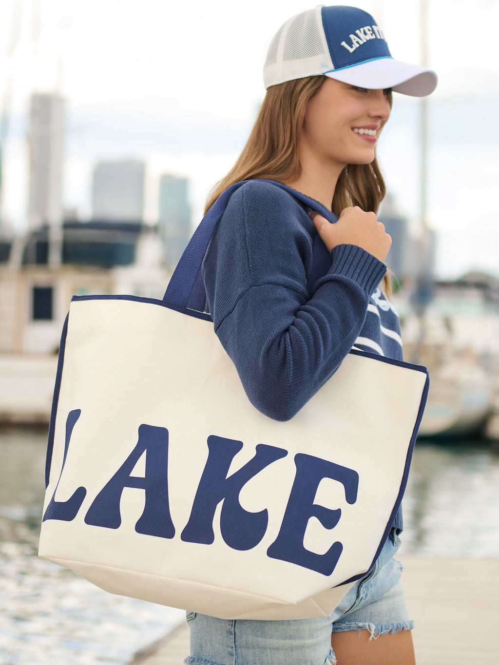 "Lake" Tote, Ivory