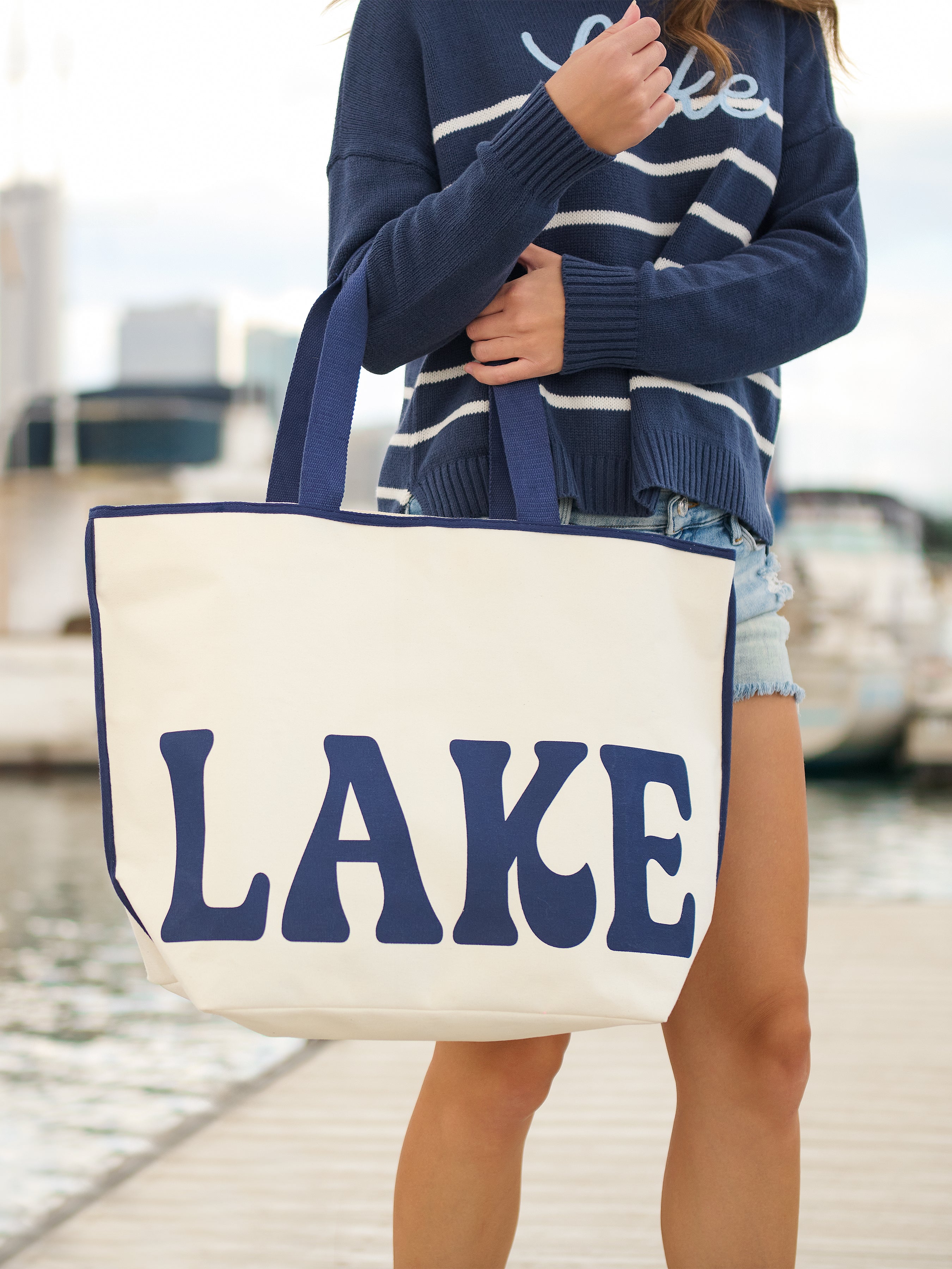 "Lake" Tote, Ivory