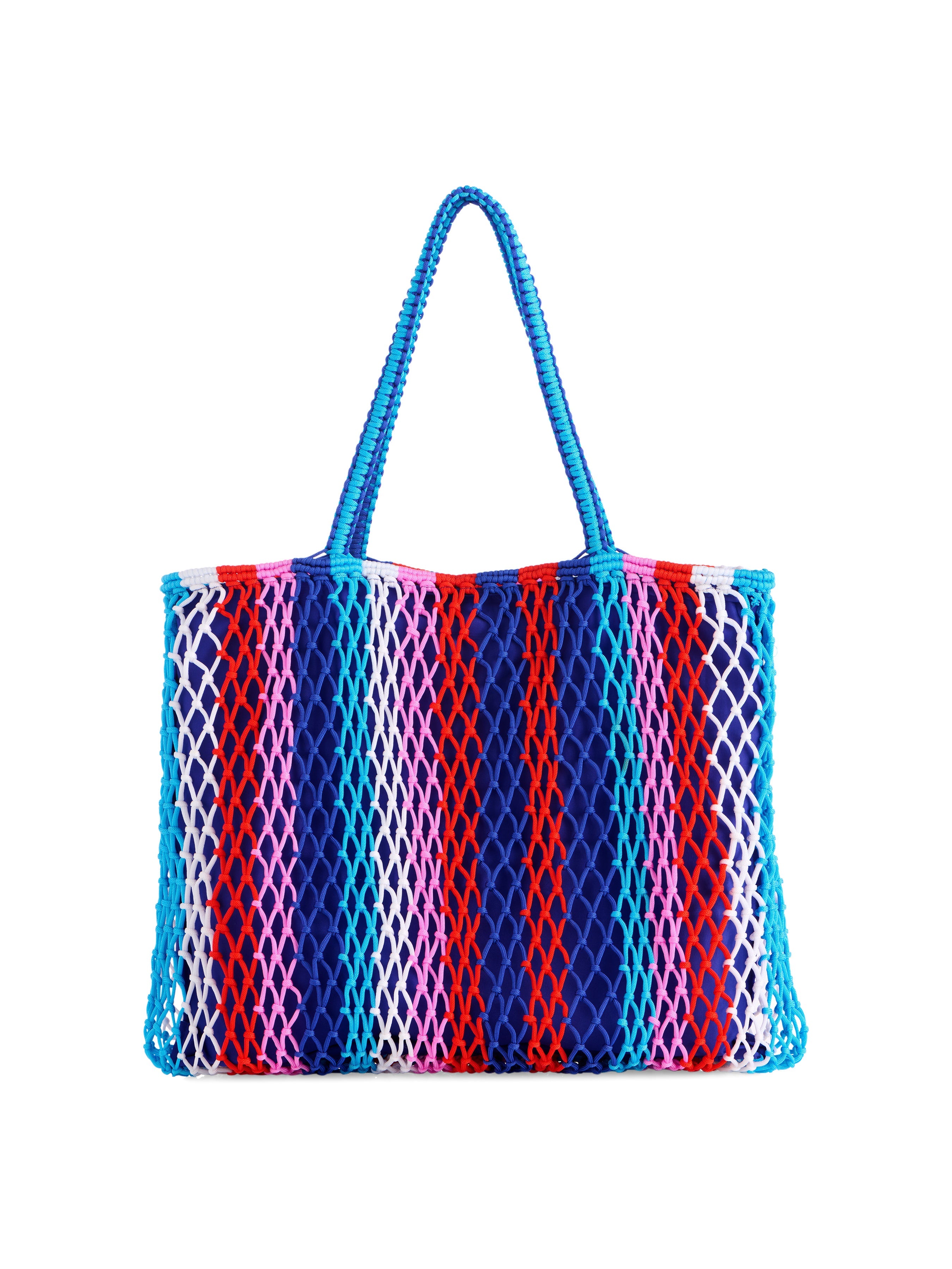 Braziliana Stripe Tote, Blue
